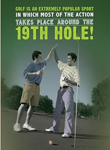 Birthday Card – Funny Birthday Card - Golf - 19th Hole - Action Takes Place
