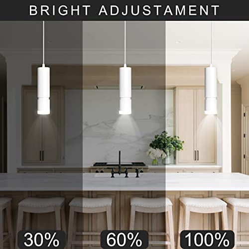 Okeli White Modern Pendant Lights,Led Mini Kitchen Island Lights Adjustable Focus Pendant Lighting For Kitchen Island Bedroom Dining Room Bar Shop,20W,4000K,Etl(1 Pack) #TOP4