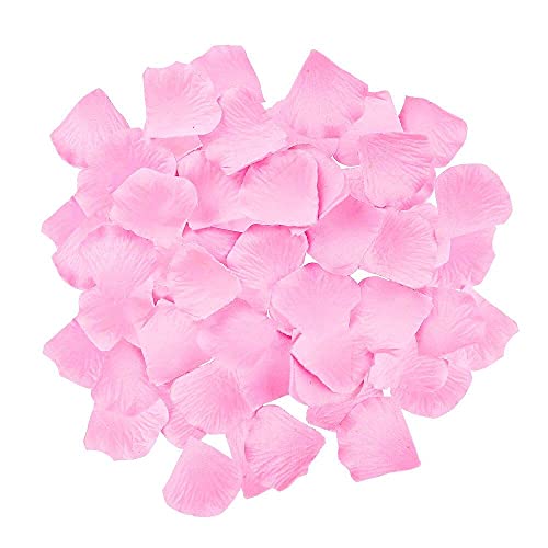 Rose Petals 1200Pcs Silk Artificial Flowers Petals For Romantic Night Party Wedding Valentine's Day Flower Decoration (Pink) #TOP2