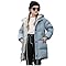 XINYUNZU Manteaux Fille Doudoune mi-Longue Manteau à Capuche Chaud Veste à Capuche Blouson avec Poches Enfant Hiver Vêtement pour 2-11 Ans Girls Coat Parka Veste Chaude Bleu 10 ans