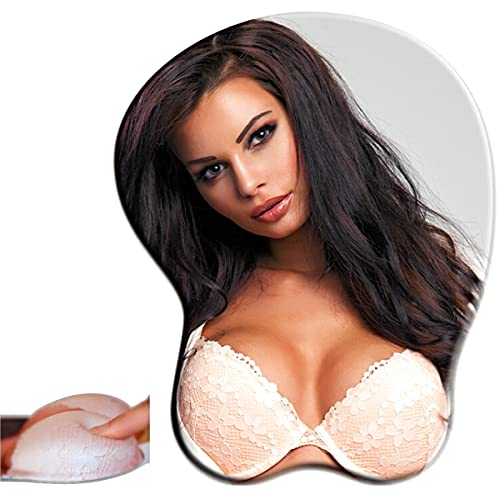 Insider Tapis de souris avec seins en silicone Mousepad avec repose-main. Antidérapant Sexy Tapis de souris 3D Repose-poignet de souris pour Bureau Schreibtisch Coussin...