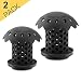 Drain Hair Catcher, Durable Silicone Bathtub Drain Protector, Easy Clean for Snare Prevents Hair from Clogging Drains, 2 Pack (Black)