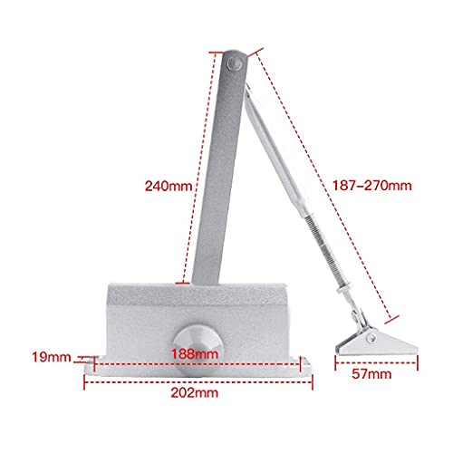 Fechos de porta de liga de alumínio ajustáveis comerciais leves, fechamento suave com fechos de port
