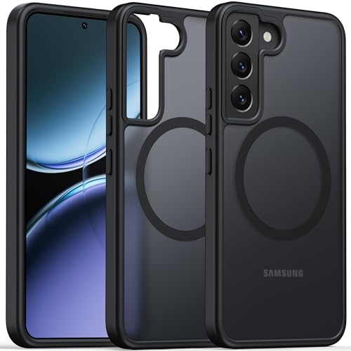 Image of Oterkin Magnetic Case for Samsung Galaxy A17 /A16, Black | Compatible wiht MagSafe, Matte Frosted Translucent, Shockproof, Military Grade Protection, Slim Fit