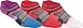 ASICS Women's Quick Lyte Cushion Single Tab Running Socks (3 Pack), Orchid Ombre, Large