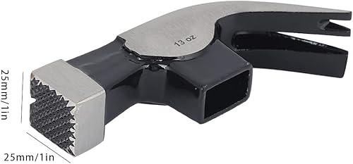 Miniatura 3 de YWBL-WH Cabeza de martillo de garra de carpintero de doble ángulo de curva de 13 oz para herramienta de carpintería casera, martillo de garra