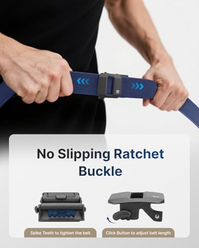 Image of FAIRWIN Ratchet Belt Men - Tactical Stretch Nylon Web Work Belts, Gift for Casual Jeans, Pants, Golf, and Everyday Use