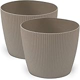 is assembly required: False PECZEKO Macetero Mate, macetero de plástico, Maceta Decorativa para Plantas Grandes y pequeñas, Juego de 2 macetas para Flores