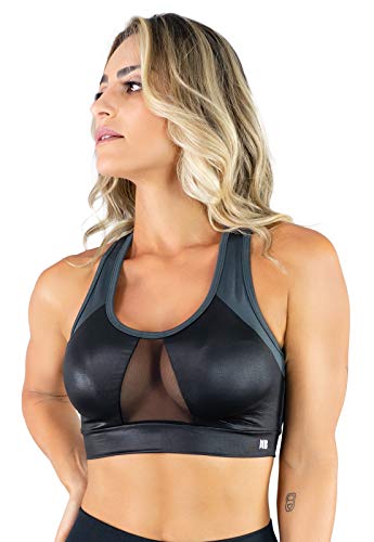 Top Nadador Cirre BOYOU Tulle 336 Cinza (M)