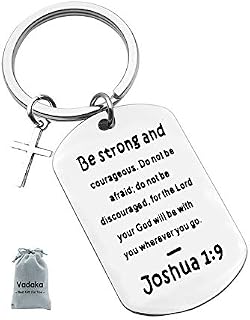 Vadaka Christian Gift Keychain Faith Religious Gift Prayer Charm Keyring Inspirational Gifts Encouragement Keychain Christmas Birthday Graduation Gift for Women Men Son Daughter