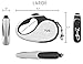 TUG 360° Tangle-Free Retractable Dog Leash | 16 ft Strong Nylon Tape | One-Handed Brake, Pause, Lock (Large, White)