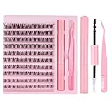 120PCS Wimpern Extensions Set, Wimpern Einzeln Set DIY Wimpernverlängerung Kit, mit Pinzette, wimpern Bindung und Siegel, Lashes Extension set für Wimpernverlängerungs-Anfänger (8-16mm)