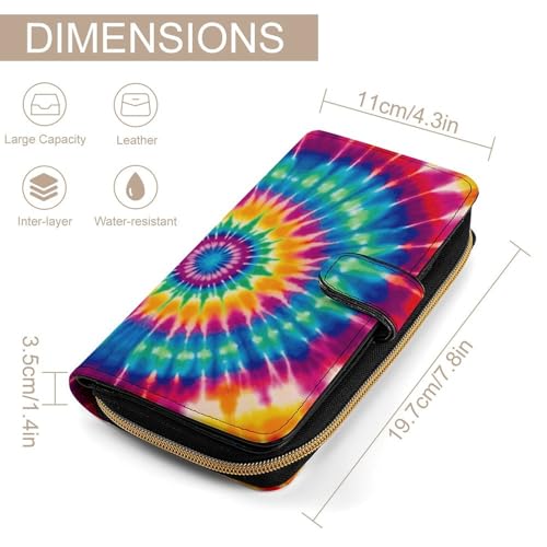 Tie Dye Pattern Wallet Multifunctional Wallets for Men Compact Wallet Purse Passport Bag2