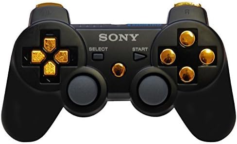 Black/Gold PS3 Rapid Fire Modded Controller 30 Mode for Black Ops 2 Cod Mw3 Sniper Breath Jump Shot Jitter Drop Shot Fast Reload Quick Scope