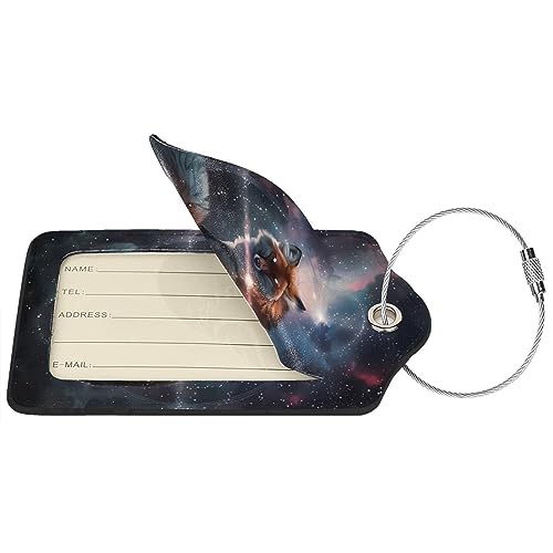 Étiquette de bagage Fox On The Galaxy pour valise et vacances