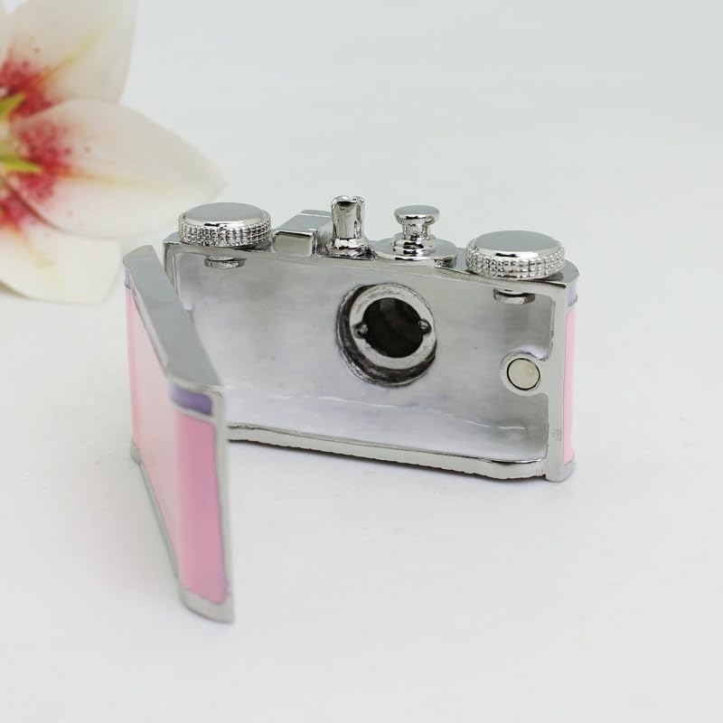 Home Decorative Gift Box Vintage Camera Trinket Box Decorative Metal Box Craft Display (pink) image 5