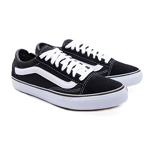 TENIS VANS UNISSEX (36, PRETO -BRANCO)