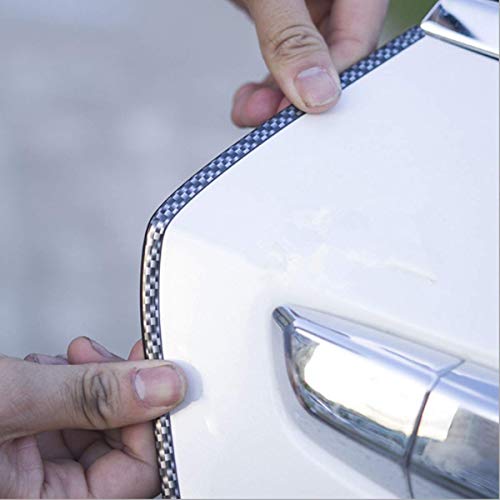 car door edge guards-HengJia Auto Parts 16FT(5M) door edge trim Rubber Seal Protector car edge trim with Fits Most Cars, No Glue Needed(Black Carbon Fiber)