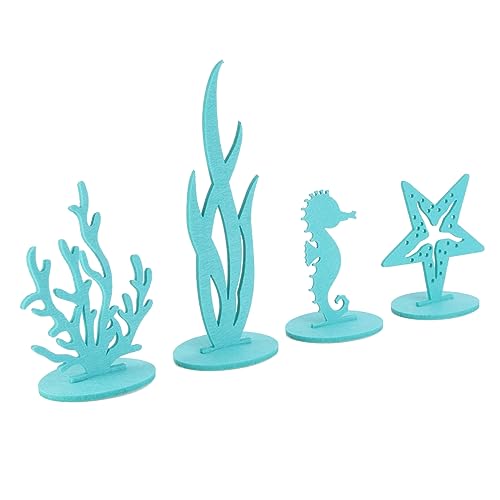 LIFKOME 1Juego Adorno De Fieltro De Coral y Algas Marinas para Decoración De Escritorio para Decoración y Manualidades