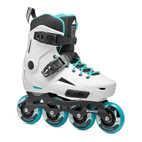 Rollerblade Lightning Women's Urban Inline Skate, White and Aqua Cover