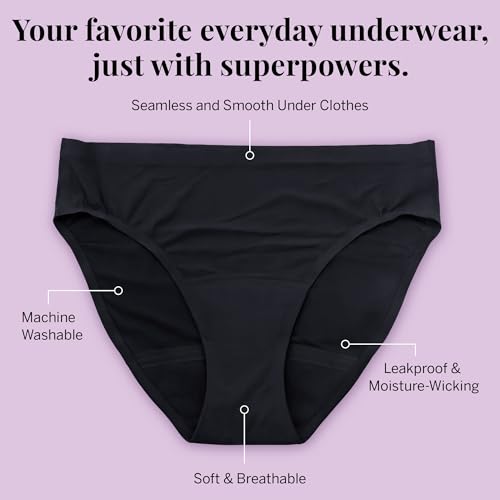 Organic Cotton Period Underwear for Women, Teens & Plus Size – Pixie Leakproof Bikini with BloatFit™ Tech, Soft & Breathable - Image 7