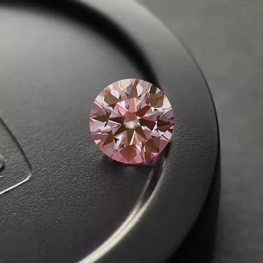 3.00 CT Round Shape Pink 10 MM Diamond Stone D Color VVS1 Certified Loose Stone for Necklace Bracelet and Jewelry Making