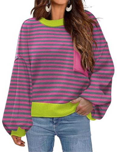 Image of Zeagoo Sweaters for Women 2025 Trendy Fall Fashion Oversized Lantern Long Sleeve Knitted Pullover Tops Outfits