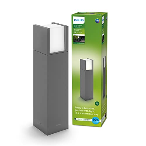 Philips borne extérieure Arbour, ultra efficient Classe energétique A, 3000 kelvin, 800 lumen, anthracite