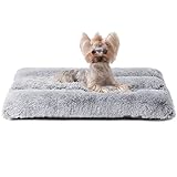 EHEYCIGA Cama Perro Pequeños, Mascota Cama Antiestres Perro Lavable a Máquina, Acolchado Suave Cama Colchon Perro, Gris, 60x45x10cm
