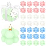 30 Sets Bubble-Kerzen als Hochzeit Gastgeschenke, Ästhetische Mini Duftkerzen mit Grußkarte, Schleife & Geschenkbox, Party Favors Dankesgeschenke für Gäste bei Bridal Shower & Party, 4 × 3,5 cm