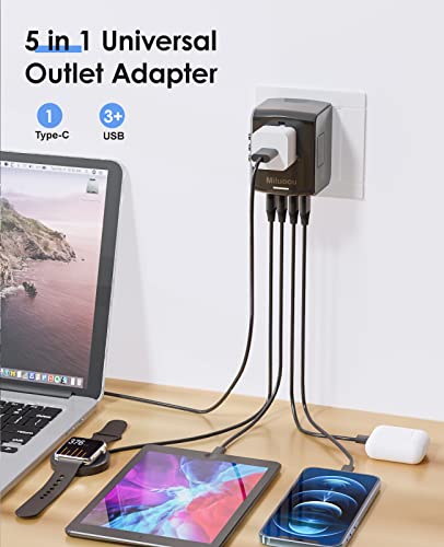 image for Universal Travel Adapter, Miluoou International Power Adapter, Worldwi