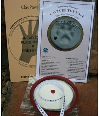 Claypaws Paw Print Kit White Clay