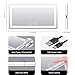 Car Sun Visor Vanity Mirror, 2 Pcs Rechargeable Makeup Mirror with 3 Light Modes & 60 LEDs - Dimmable Clip-on Rear View Sun-Shading Cosmetic Mirrors, Universal for Car SUV Truck
