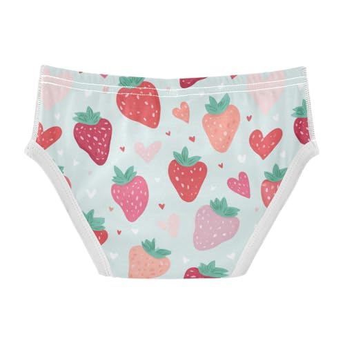 Wusikd Cute Strawberries Hearts Boys' Underwear Cotton Boys Briefs Soft Toddler Underwear 2T2