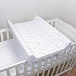 Baby Hard Base Changing Mat/Top Changer 70x50 cm fits 120x60 cm Cot Unisex Wedge Anti Roll Nappy Newborn Baby Waterproof Changing Mat with Raised Edges (Dream)