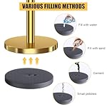 kaiyomi 6Pcs Stanchions with Red Velvet Ropes Set, 5 Feet Velvet Ropes and Posts Poles for Red Carpet Party Decoration and 360° Photo Booth (Golden) - Image 3