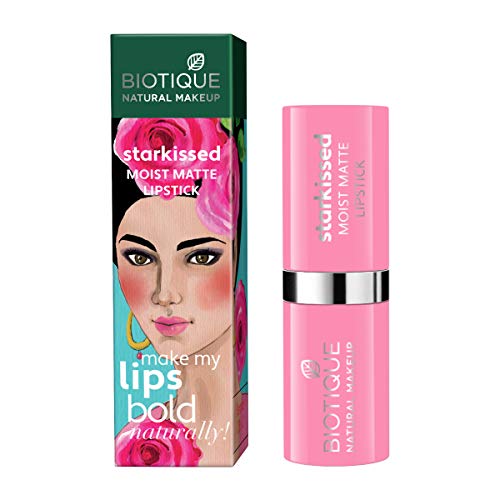 Image of Biotique Natural Makeup Starkissed Moist Matte Lipstick, Fire Breather (Pack of 2)