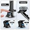 Quicknik Car Mobile Phone Holder Stand for Dashboard & Windshield with Adjustable Angles | Powerful Suction Cup | 360° Rotational | Compatible with 4 to 6 inch Devices (Black)