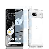 【1+1入り】対応 Google Pixel 7a 用の フィルム 強化ガラス 液晶保護フィルム+透明 TPU ケース 日本旭硝子素材採用 ギャラクシー キッズケータイ Pixel 7A 用の ガラスフィルム 硬度9H 耐衝撃 撥油性 高透過 飛散防止 Pixel 7a 用の ケース クリア TPU 薄型 軽量 シェル スリム 携帯便利 散熱加工 (Pixel 7A)