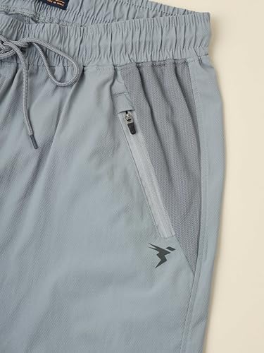 Image of TECHNOSPORT Mens Woven Regular Fit Activewear Joggers for Running, Gym, Sports and Regular Use Stretchable, Colorblock and Antimicrobial