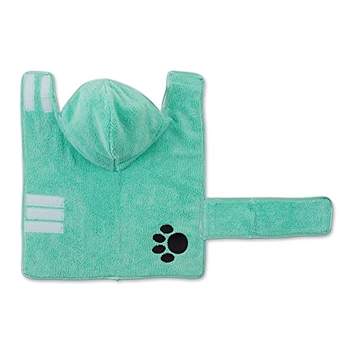 Bone-Dry-Pet-Robe-Collection-Embroidered-Absorbent-Microfiber-Bath-Robe-with-Adjustable-Closure-for-Dogs-Cats-X-Small-Aqua - Cucciolini Doodles   Bone-Dry-Pet-Robe-Collection-Embroidered-Absorbent-Microfiber-Bath-Robe-with-Adjustable-Closure-for-Dogs-Cats-X-Small-Aqua
