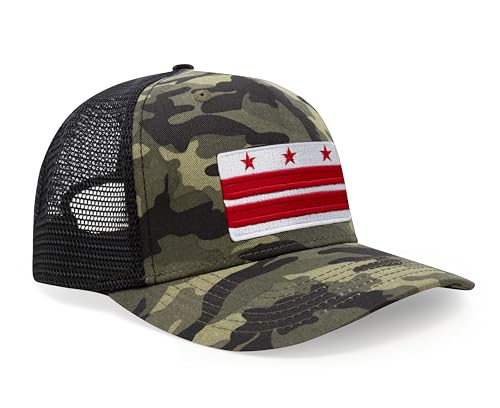 Image of International Tie City Hat for Men and Women, Adjustable Snapback Trucker Baseball Cap with Embroidered Patch