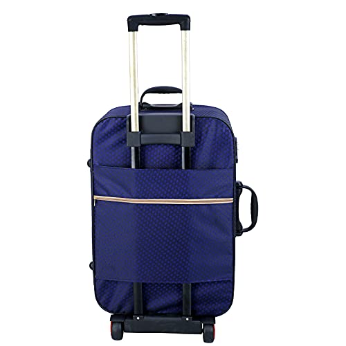 Skyline-TrolleySuitcase-Soft-Shell-Luggage-Antiscratch-Polyester-Speedwheel-Travel-Suitcase-Bag-With-2-Wheels-Navy-Blue-20