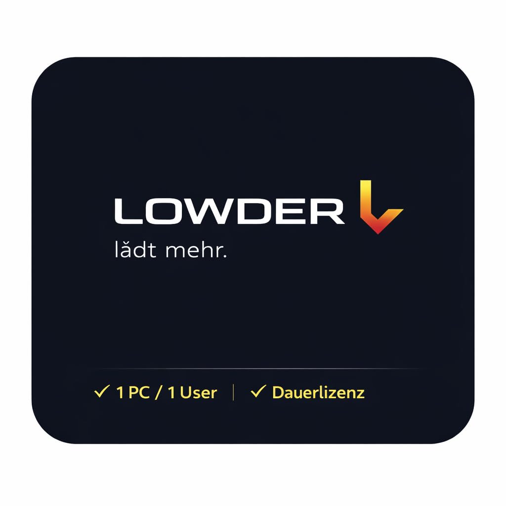 LOWDER PRO - Video- und Audio-Downloader für Windows | kompatibel mit YouTube | unterstützt ARD-, ZDF- und ARTE-Mediatheken | MP3, MP4, Playlist-Download & Bibliothek 1 PC/Mac - Dauerlizenz