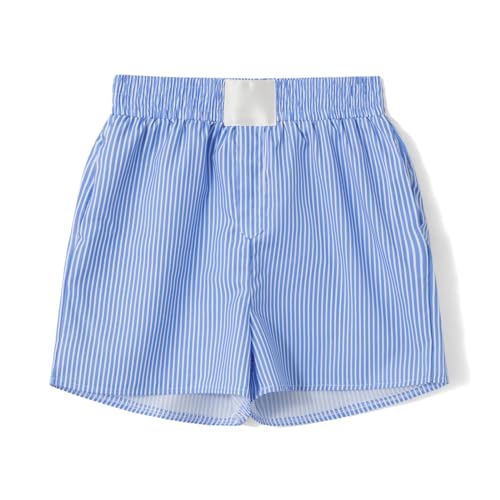 Image of Y2k Women Gingham Boxer Shorts Low Rise Micro Pajamas PJ Sleep Short Pants Plaid Sleepwear Sleeping Lounge Bottoms