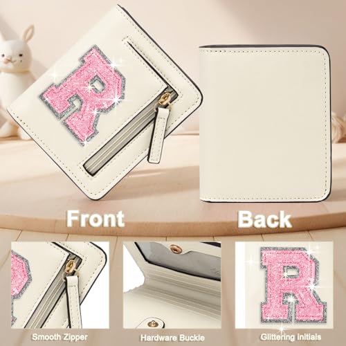 Image of Birthday Gifts for Teen Girl Kids Wallet Girl Wallets Small Initial Rfid Wallet Teen Girls Gift Preppy Stuff for Girls Beige R