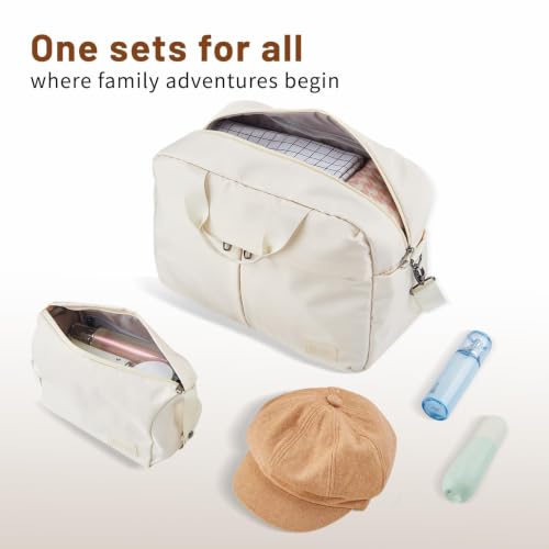 Image of NEISIA Luggage Sets with TSA Lock Hardside PC+ABS Carry On expandable Suitcase with Spinner Wheels Lightweight Rolling Travel Luggage Sets with YKK (Beige(New), 6 piece sets(14 /20 /24 /28 /DB /TB))