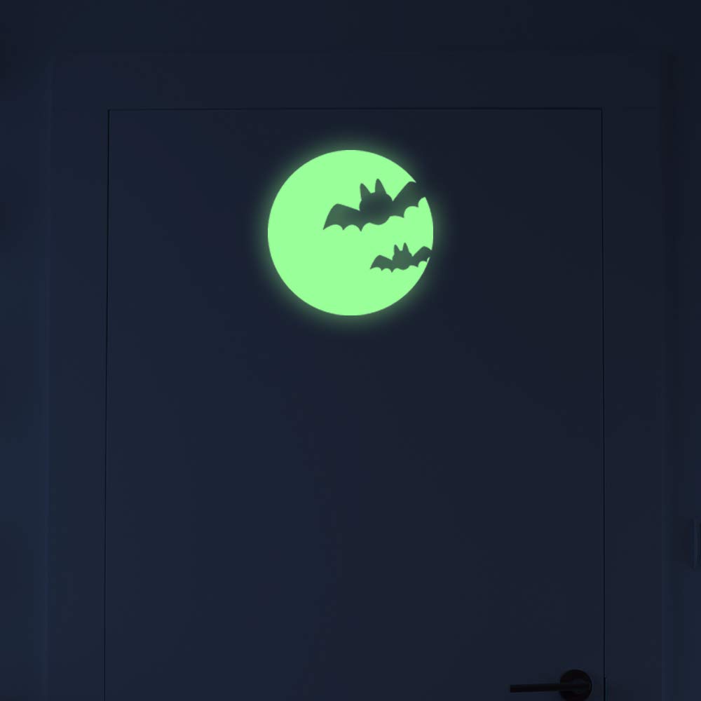 Ambiance Sticker Moon with Bats - 30 x 30 cm, Moonbats, 30x30