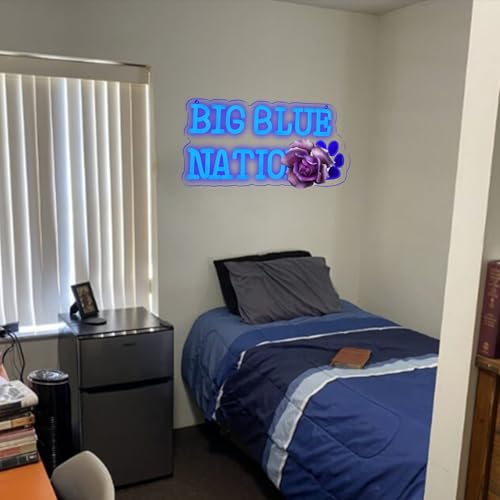 Image of Blue Paw Print Sports Neon Sign Wall Decor for Man Cave Game Room