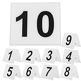 Generisch Acryl Tischnummernschilder V Förmig 10 Stück Wiederverwendbare Doppelseitige Zahlenmarkierungen für Restaurant und Eventdekoration Robust und Bruchfest